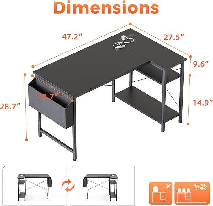 Small L Shaped Computer Desk - Image 2