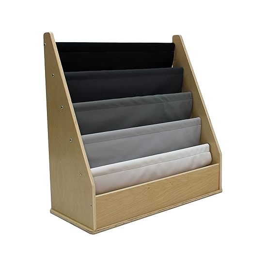 FDP Birch SoftScape Sling Book Display, 4-Shelf Vinyl Storage - Image 5