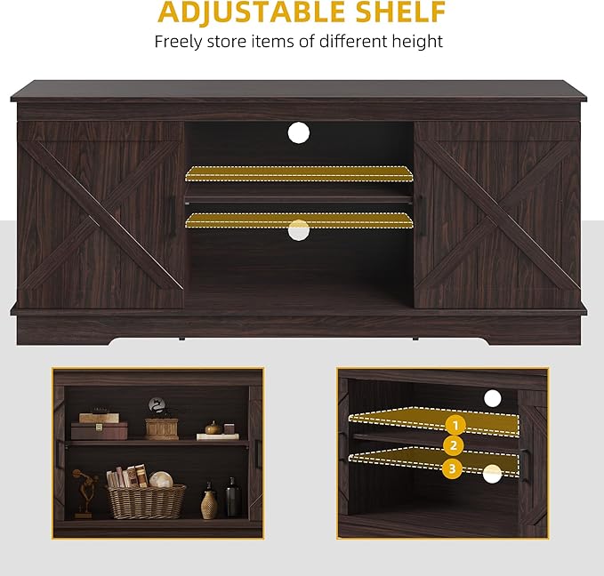 DWVO Farmhouse TV Stands for Living Room, Entertainment Center - Image 5