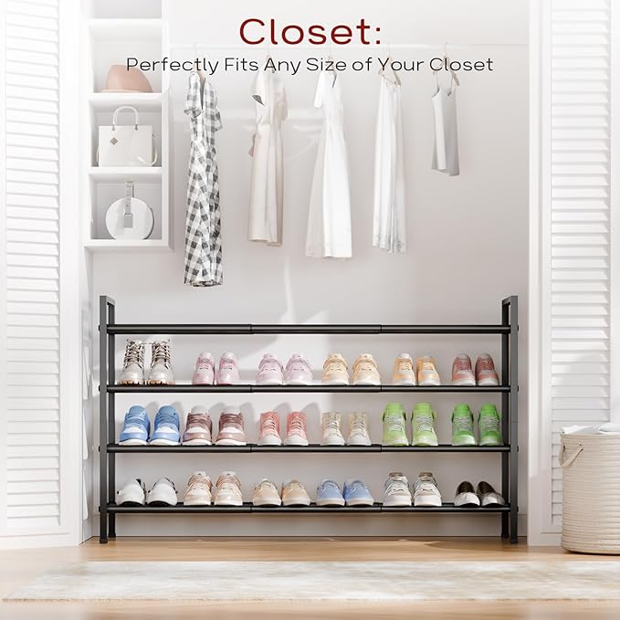 Bumusty 4-Tier Long Expandable Shoe Rack - Image 6