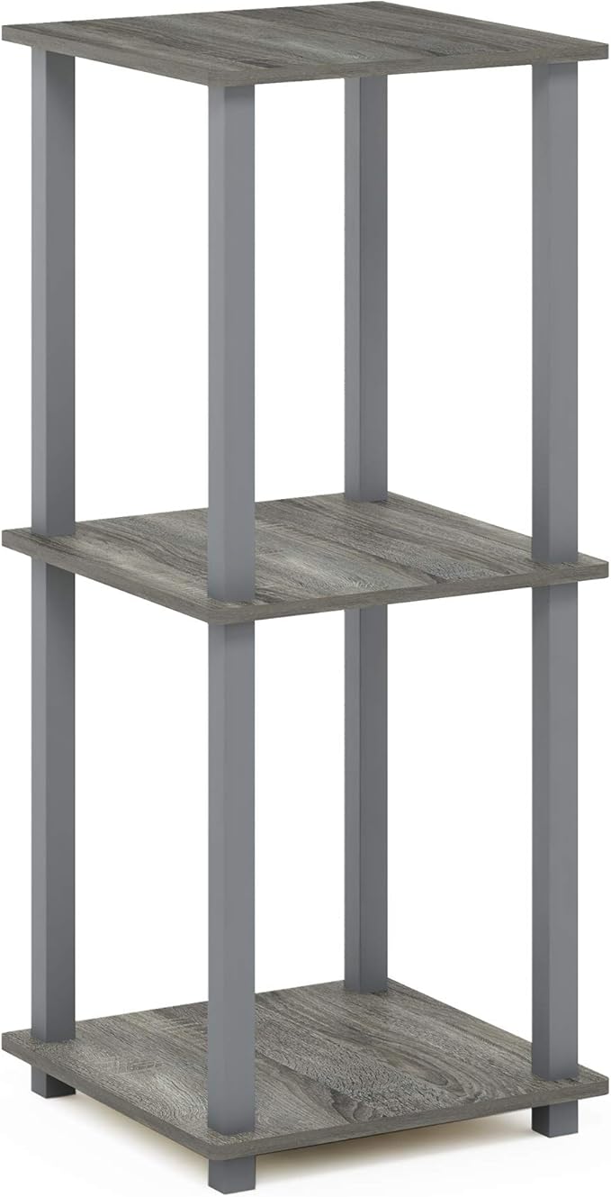 Furinno Simplistic Set of 2 End Table, French Oak Grey/Grey - Image 8