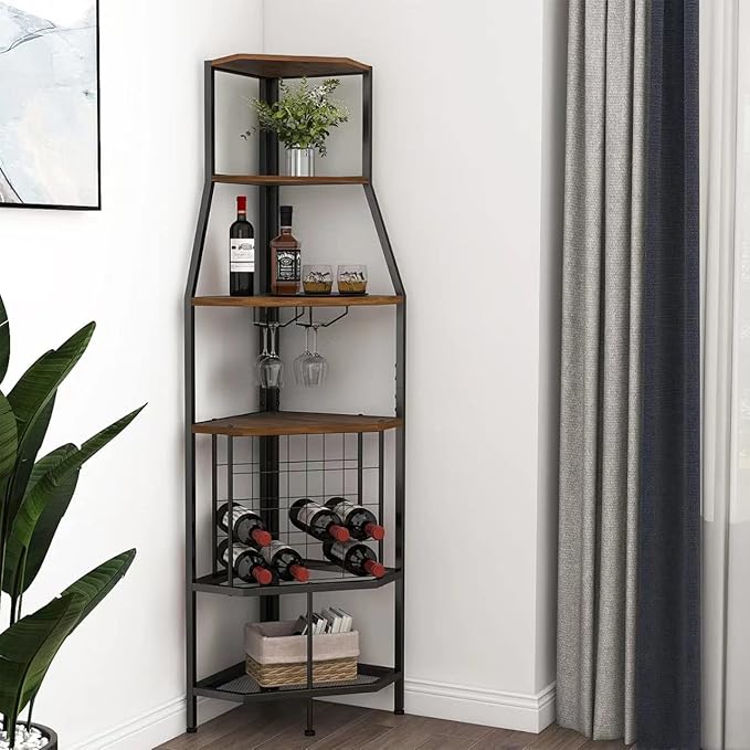 5-Tier Corner Wine Rack Floorstanding - Image 7