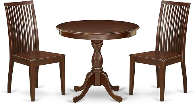 East West Furniture AMIP3-MAH-W 3 Piece Dining Table Set by EastWestFurniture