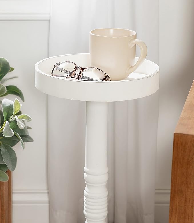 Kate and Laurel Bellport Farmhouse Drink Table, Decorative Coastal Cocktail - Image 7