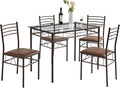 VECELO Kitchen Dining Room Table and Chairs 5-Piece Dinette Sets, Space Saving by VECELO