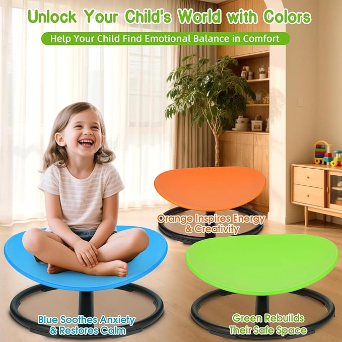 Sensory Spinning Chair for Autistic Kids, Spinning Swivel Chair Training Body - Image 7
