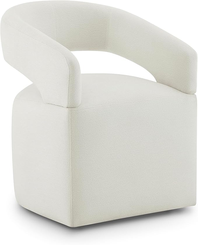 Upholstered Dining Chairs with Removable Casters Barrel Side Armchair with by Kislot
