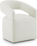 Upholstered Dining Chairs with Removable Casters Barrel Side Armchair with by Kislot