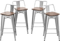 24 Inch Swivel Bar Stools Set of 4 by ALISH
