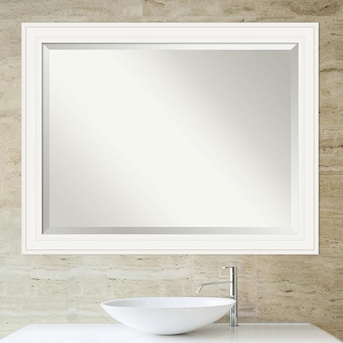 Amanti Art White Bathroom Mirror - Image 6
