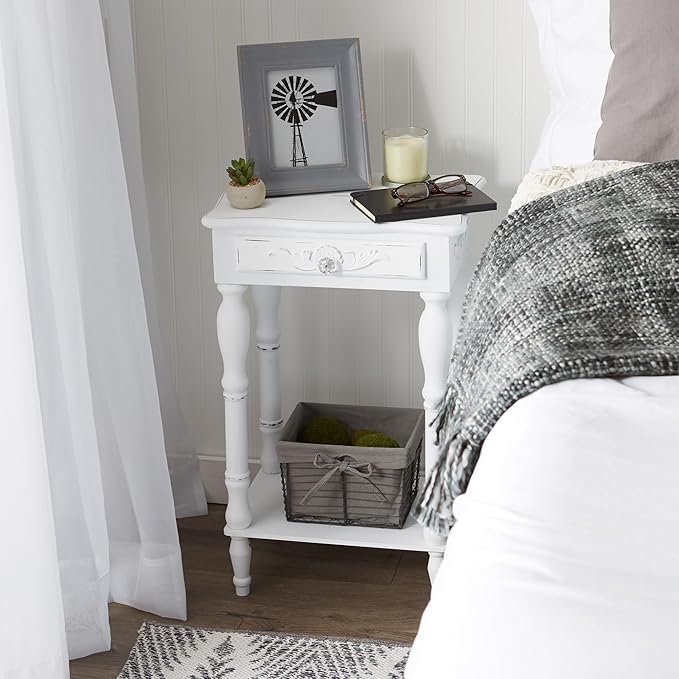 Carved White Side Table - Image 9