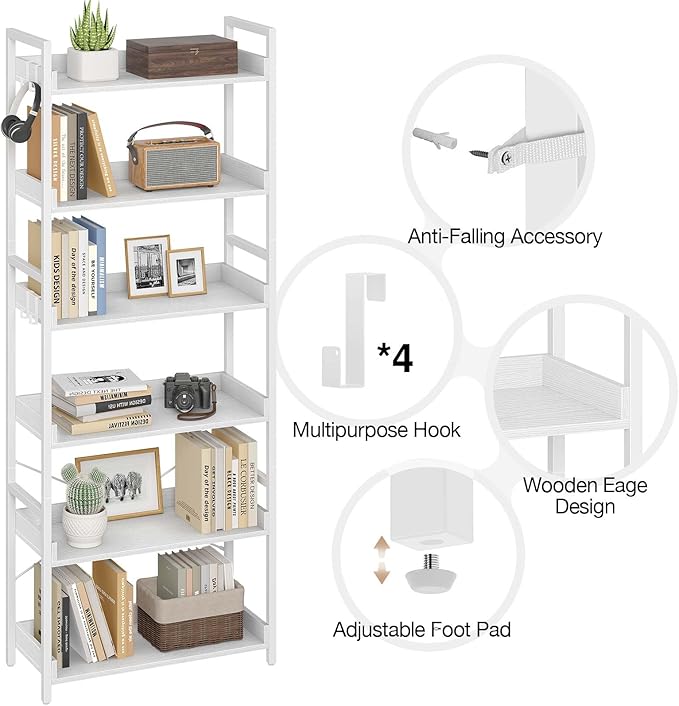 Rolanstar Bookshelf 6 Tier - Image 4