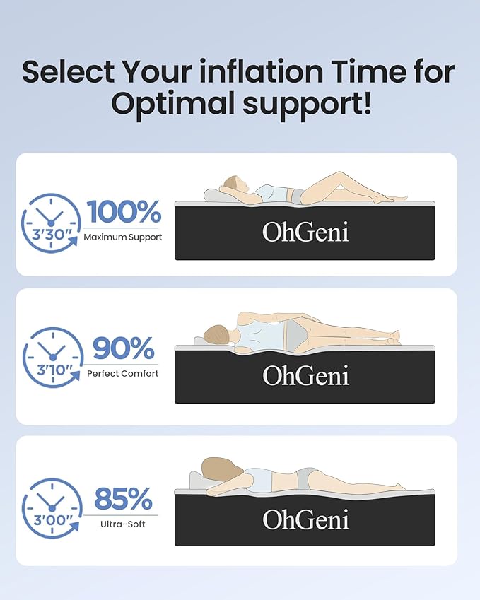 OhGeni Air Mattress Queen with Built in Pump, Blow Up Colchones Inflables - Image 8