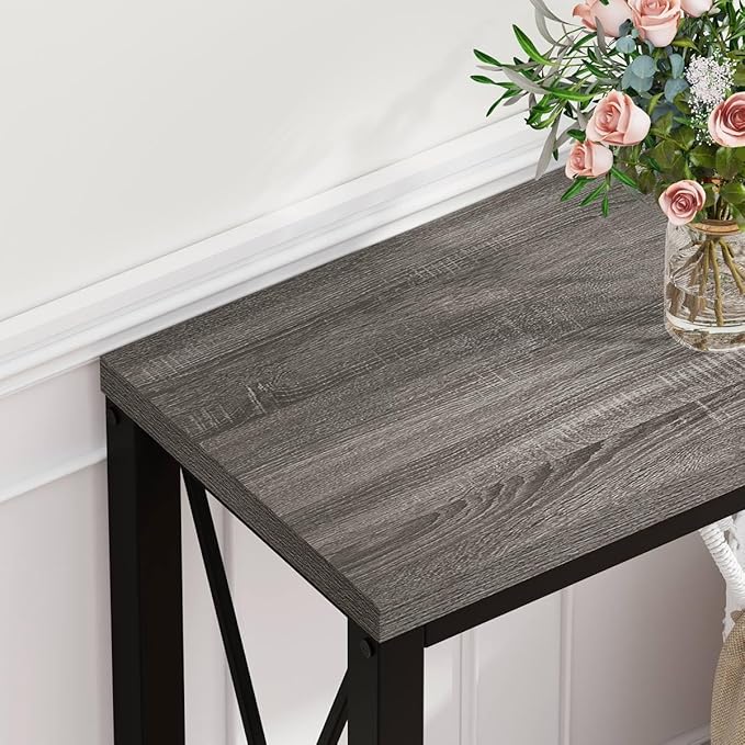 BON AUGURE Console Tables for Living Room, Industrial Couch Table Behind Sofa - Image 4