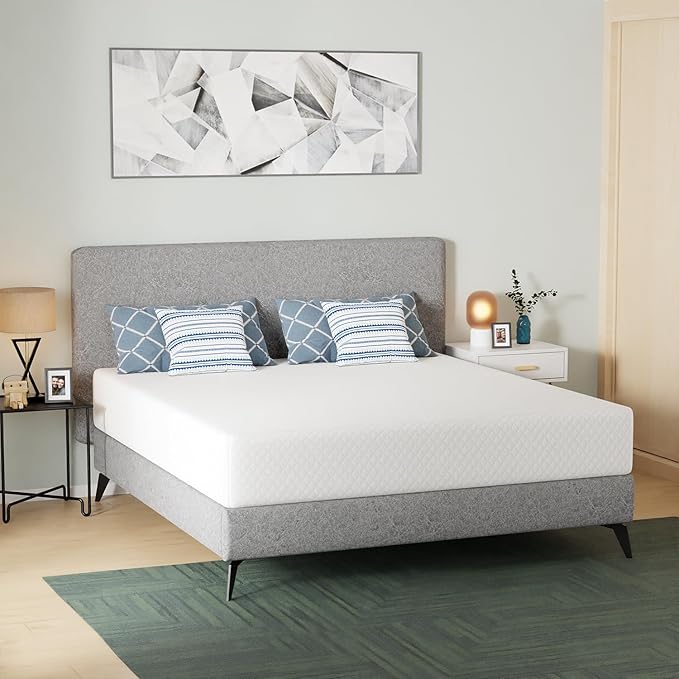 FDW | 12 Inch King Mattress | Medium Firm | Gel Memory Foam Mattress | White | - Image 3
