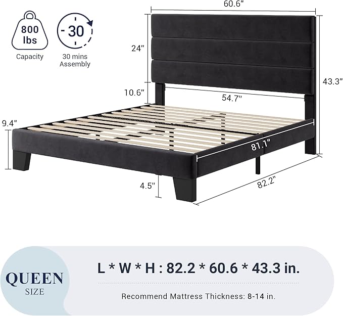Allewie Queen Size Platform Bed Frame - Image 2