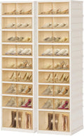 Foldable Shoe Organizer Storage Box, Portable Extra Large Folding Shoe Rack by Tykacna