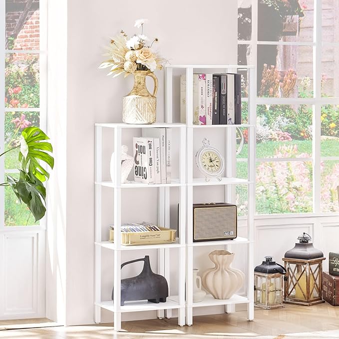 4 Tier Tall Wooden Bookshelf - Image 4