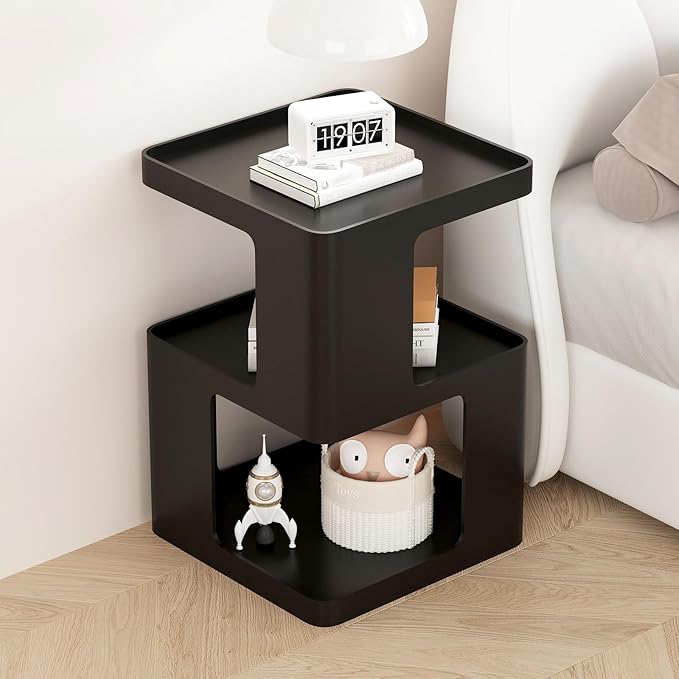 Metal Black Nightstands, Modern Side Table - Image 6