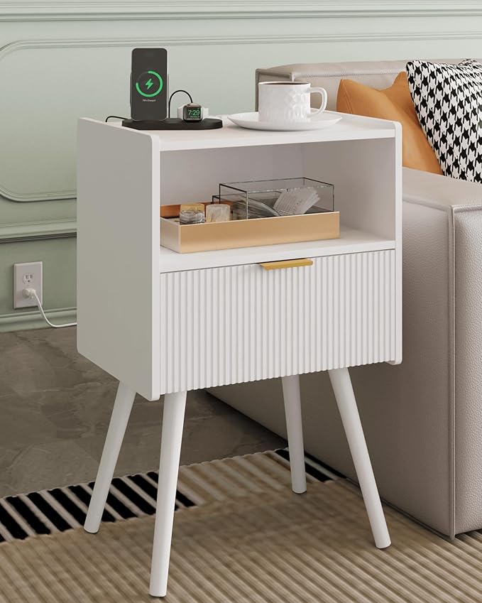 Nightstand, Modern Bedside Table by Unknown