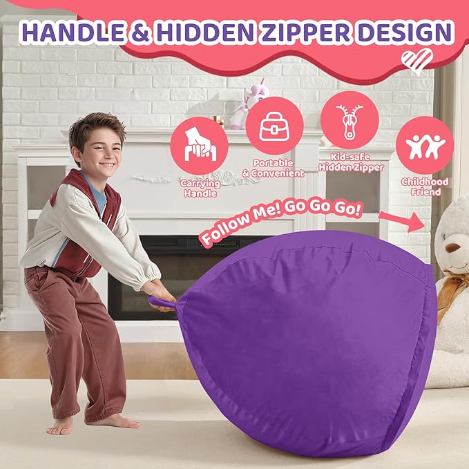 2FT Bean Bag Chair, Comfy Bean Bag Chairs - Image 3