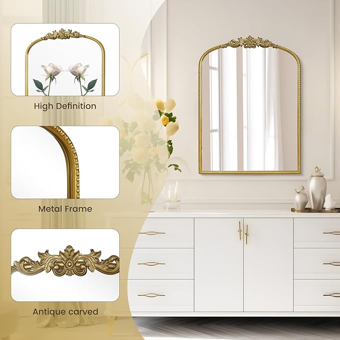WallBeyond Gold Vintage Mirror - Image 7