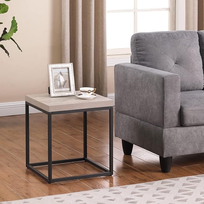 CENSI 18-Inch Grey Wash Accent End Table/Side Table - Image 3