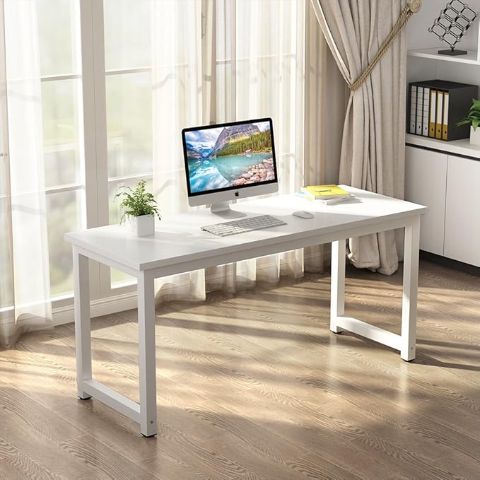 Tribesigns Computer Desk, 55 inch Large Office Desk Computer Table Study - Image 2