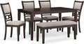 Signature Design by Ashley Langwest Transitional Diamond Patterned Dining Table by SignatureDesignbyAshley