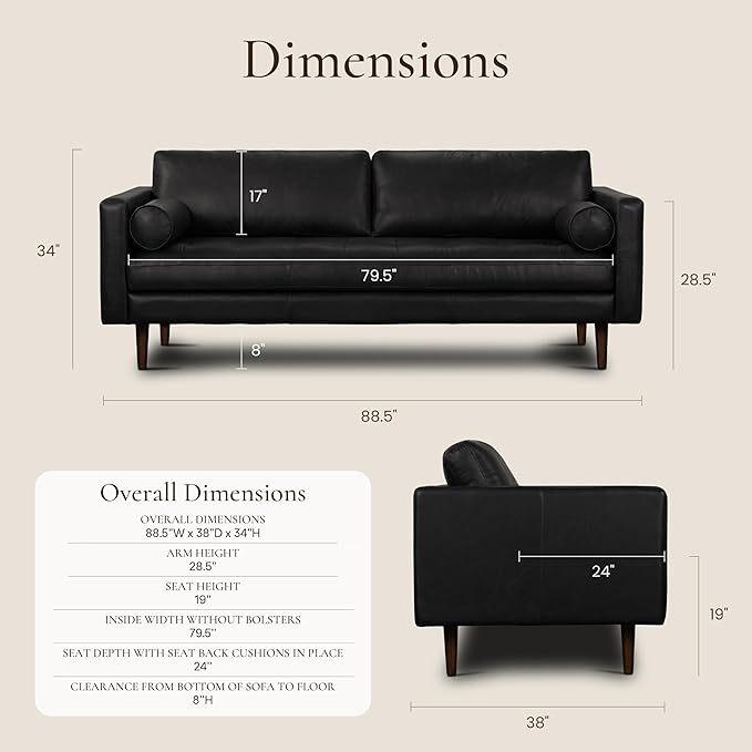 Poly & Bark Napa Leather Couch - Image 2