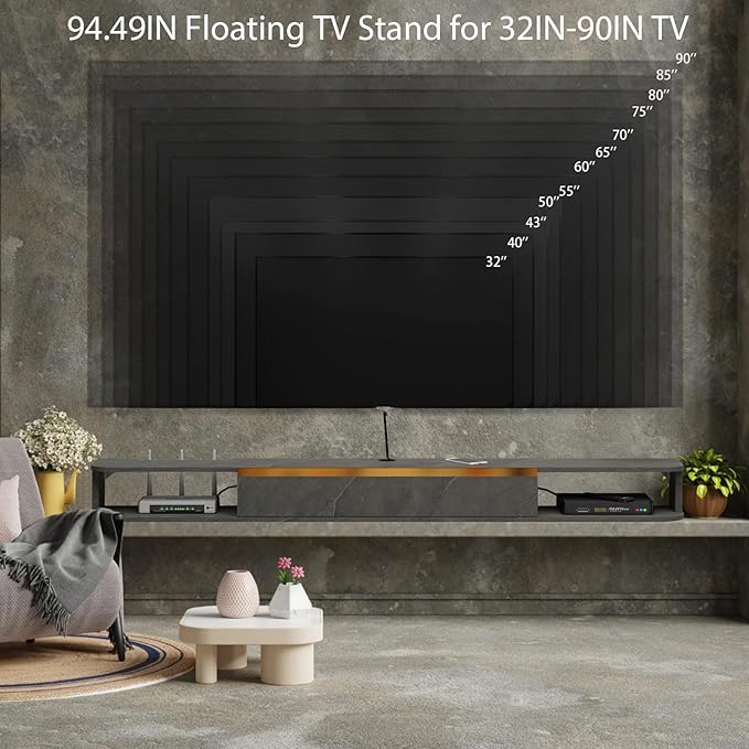 Floating TV Stand, Floating Shelves - Image 4