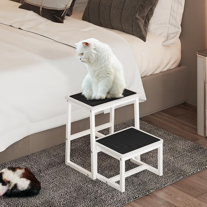 2 Step Stools for Adults Kids, Anti-Slip Sturdy Wooden Foot Stools - Image 8