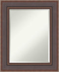 Amanti Art Brown Wall Mirror 32x26 Moab Brown Bronze Rectangle Bathroom Mirror by AmantiArt
