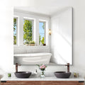 KOCUUY Large Frameless Mirror, 42x42 Inch Square Bathroom Vanity Mirror by KOCUUY