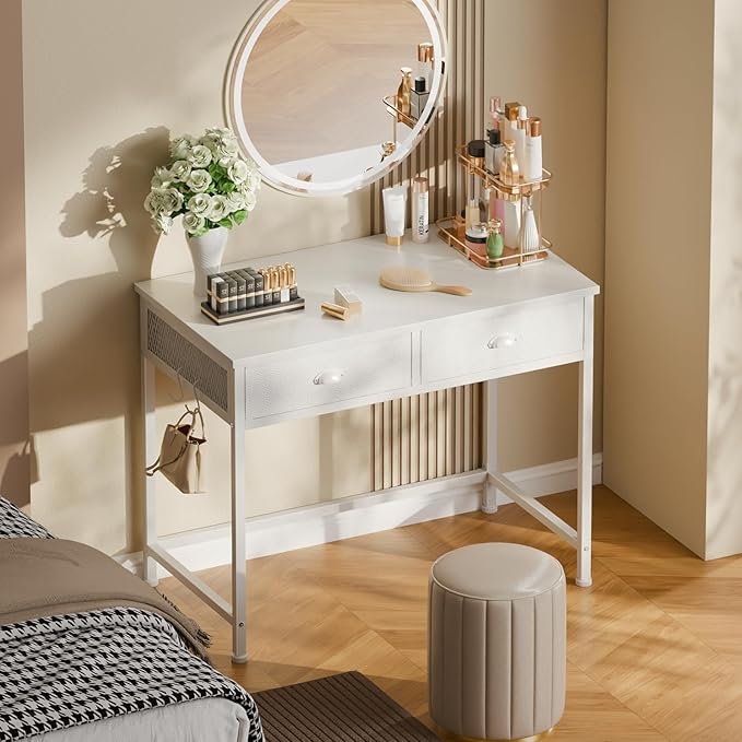 Furologee White Small Computer Desk - Image 7