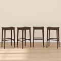 Plank+Beam Smythe Bar Stool, Sturdy Wood Modern Kitchen Bar Height Stool by PlankBeam