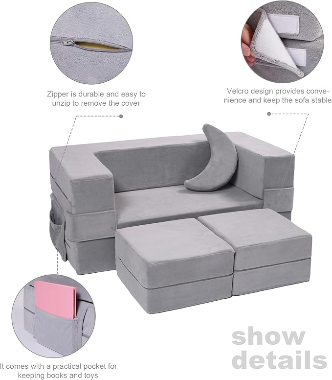 Modular Kids Sofa, Toddler Couch Foam Armchair - Image 6