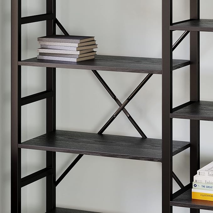 IRONCK Bookshelves 6 Tiers Triple Wide Industrial Bookshelf, Large Etagere - Image 6