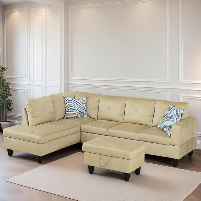L Shaped Sectional Couch Sofa, Modern Couches - Image 6
