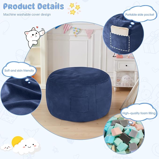 Kids Bean Bag Chair Bed - Image 6