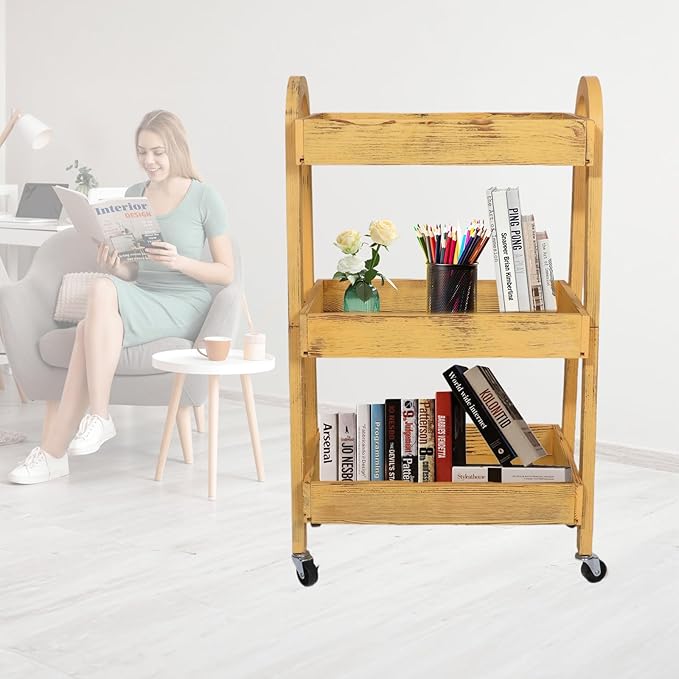 3-Tier Rolling Utility Cart - Image 4