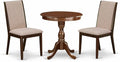 East West Furniture ESLA3-MAH-04 3 Piece Kitchen Table & Chairs Set Contains a by EastWestFurniture