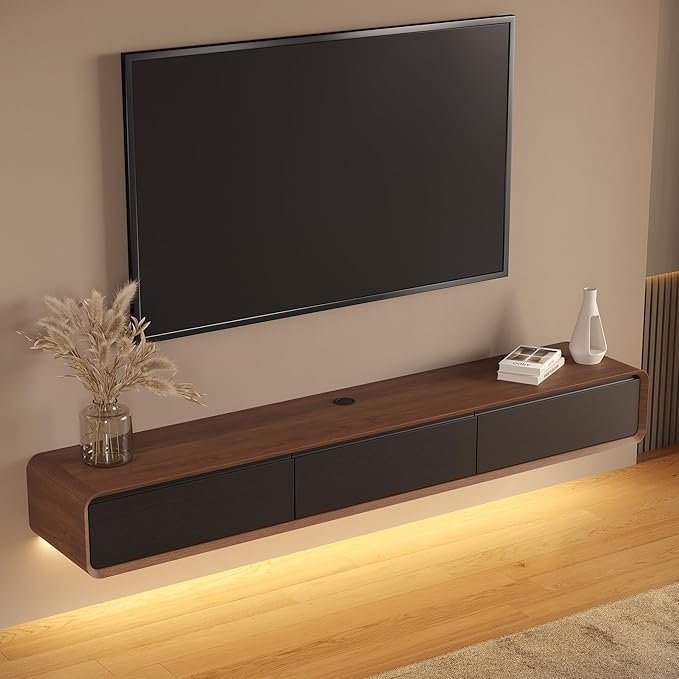 Minimalist Floating TV Stand by POVISON
