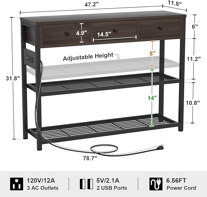 Ecoprsio 47'' Entryway Table - Image 3
