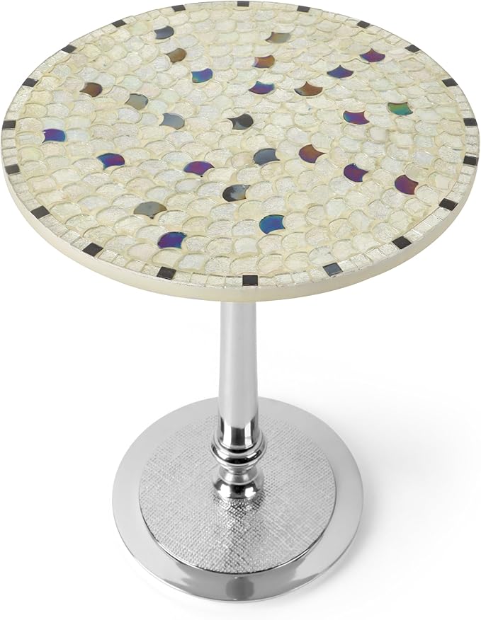CLEENTABLE Mosaic Round End Table by CLEENTABLE