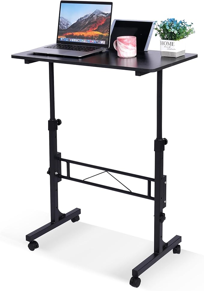Standing Desk Adjustable Height, Mobile Stand Up Desks by KLSMYHOKI