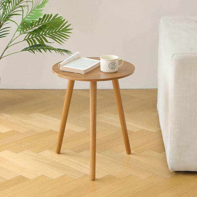 AWASEN Round Side Table, Small End Table by AWASEN