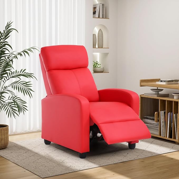 BestMassage | Recliner Chair | No Massage Function | Pu Red | - Image 7
