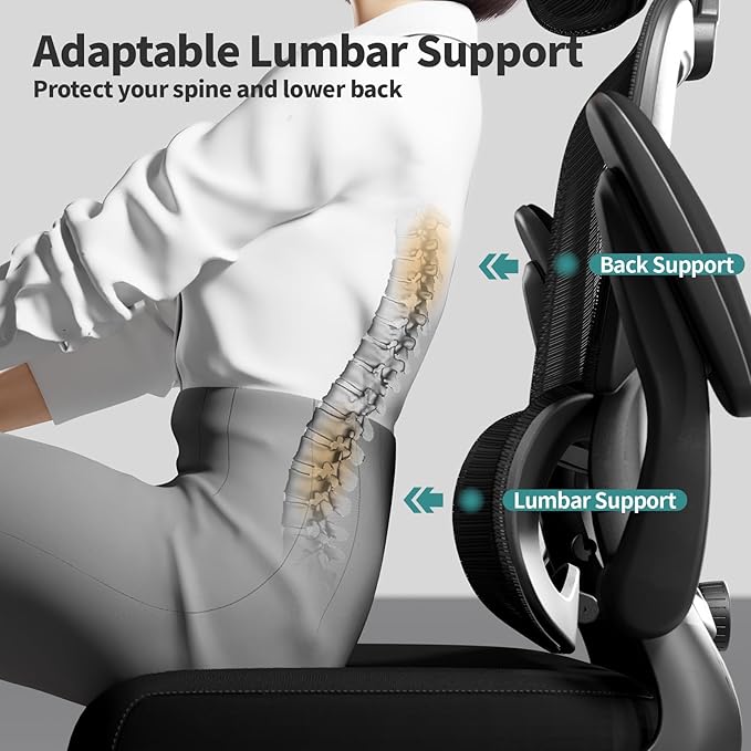 TRALT Office Chair Ergonomic Desk Chair, 330 LBS Home Mesh Office Desk Chairs - Image 5
