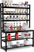 Aquzee Large Bakers Rack for Kitchens, 47in Wide 6 Tiers Kitchen Stand by Aquzee